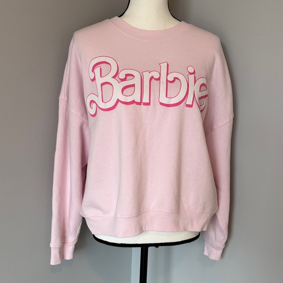Barbie Tops - Barbie Pink Cropped Sweatshirt